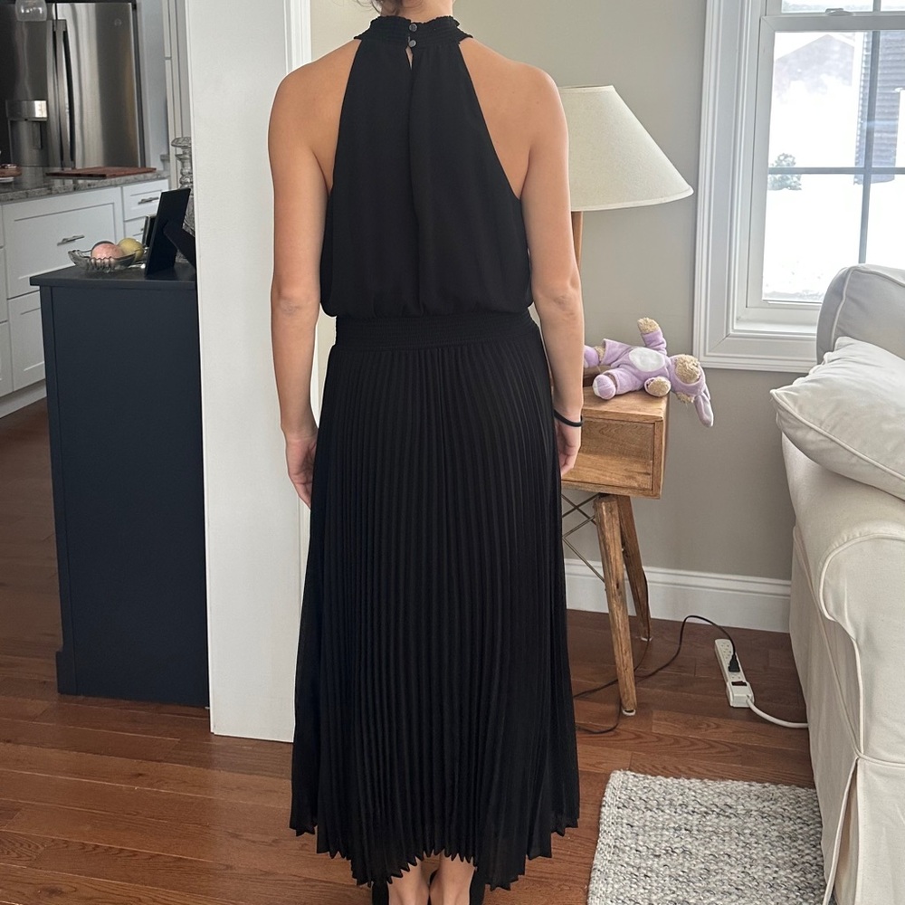 White House Black Market long black tie dress - Picture 6 of 9